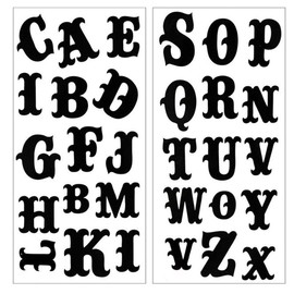 S.A.V.I 3D Temporary Tattoo Sticker Beautiful Black Colour Bold English Alphabets Letters Popular Design Size 19x9 Cm - 2pcs, Multicolor, 2 g