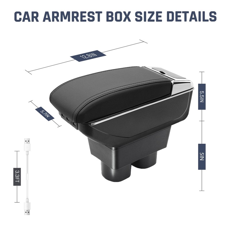 YJYWZH Car Armrest Storage Box for Nissan Versa 2007-2011 Auto