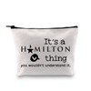 Hamilton Gift Broadway Music Cinema Zip Up Cosmetic Bag It's