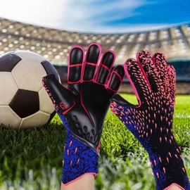 Keakitay Guantes de Portero, Guantes de Portero Profesionales,Látex Antideslizante,Resistente al Desgaste,Transpirable,Guantes de Fútbol de Diseño 3D con Tamaño 6/7/8/9/10 para Niños,Jóvenes, Adultos