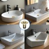iFealClear 2 Pack Upgraded 4-in-1 Bathroom Sink Drain Strainer, Universal