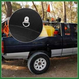 Motoforti 20pcs Silver Tone D Shape Tie Down Anchors Lashing Rings for Car Truck Trailer Cargo RV Boats Long-lasting