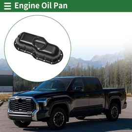 HOPESPANNER No.121020S010 Engine Oil Pan Oil Pan Sump Transmission Oil Pan for Toyota Tundra 2007-2021 Iron Black