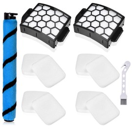 Anewise Filter Replacement Acessories for Shark Rotator Lift-Away ADV DuoClean PowerFins Upright Vacuum LA502, 1 Soft Brush Roll, 2 HEPA Filters and 4 Foam & Felt Filters, XHF320, XFFK320