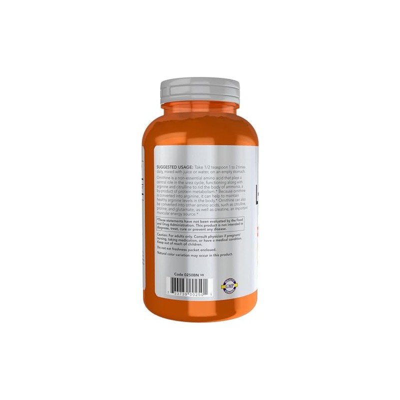 NOW Sports L- Ornithine Powder, 8-Ounce