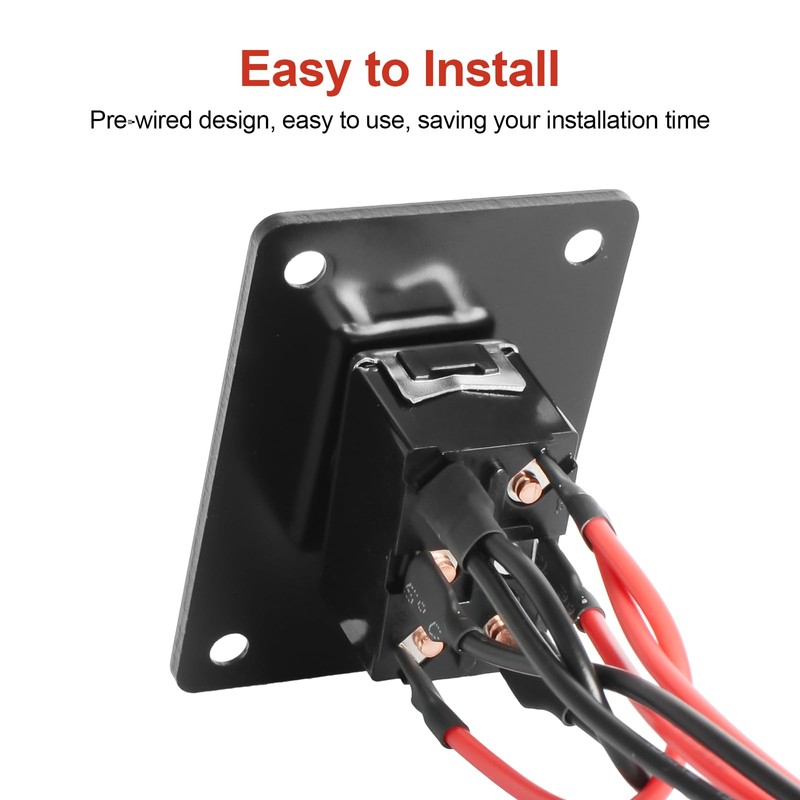 QTEATAK Prewired Self Reset 6-Pin 3 Position UP/Down Button Switch,