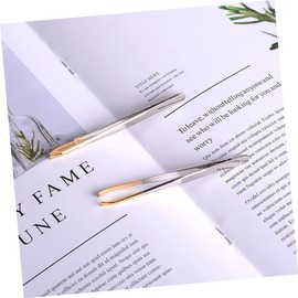 VICASKY 2pcs Stainless Steel Eyebrow Tweezers Flat and Oblique Mouth for Precise Makeup Application and Lightweight Eyebrow Clamps for Easy Grooming and Styling