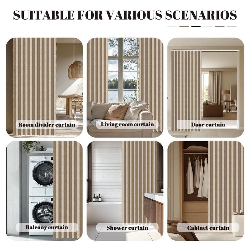 AJAZZ Blackout Curtains 78 Inches Long for Doorways and Closets,