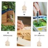 Sosoport Acrylic Wood Bird Feeder Nest Outdoor Wild Bird Feeder