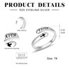 ACJNA 925 Sterling Silver Faith Cross Adjustable Ring Engraved Jewelry