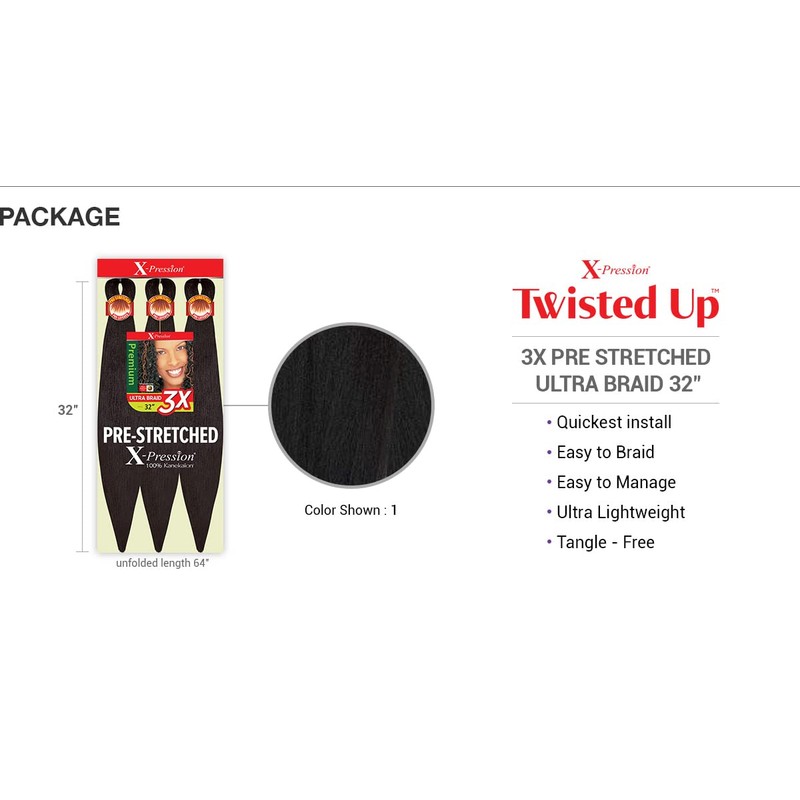 Sun Taiyang Outre Synthetic Pre Stretched ULTRA BRAID - XPRESSION