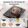 GIHETKUT Electric Cooktop Single Burner, 1800W Electric Stove Top with