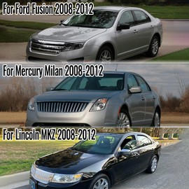 EDIETH 8E5Z17603A Wiper Washer Nozzles Kit with Adapters - Fits for Ford Fusion Mercury Milan Lincoln MKZ 2008-2012 Replaces 8E5Z-17603-A Easy to Install