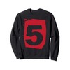 Large Red Color Maroon Number 5 Five Sweatshirt