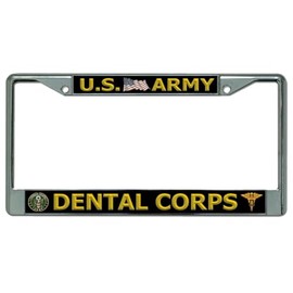 U.S. Army Dental Corps Chrome License Plate Frame