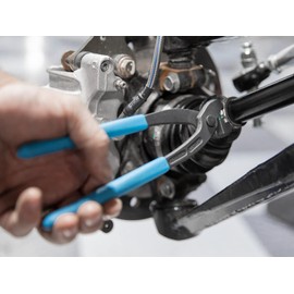 SuperATV CV Boot Clamp Pliers | Made of Heavy-Duty Steel | 1/2" Tooth Width | Rubber Handle Enhances Grip | Make Removing Clamps Easy!