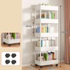 Book Organizer with Wheels Multi Tier Utility Cart Plastic Rolling