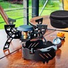 Foldable Camping Stove, Portable Windproof Gas Stove with 3 Gas