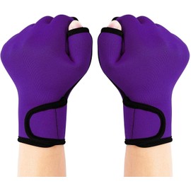 TAGVO Aquatic Gloves for Helping Upper Body Resistance, Webbed Swim Gloves with Wrist Strap, Well Stitching, No Fading, Sizes for Men Women Adult Children Aquatic Fitness Water Resistance Training