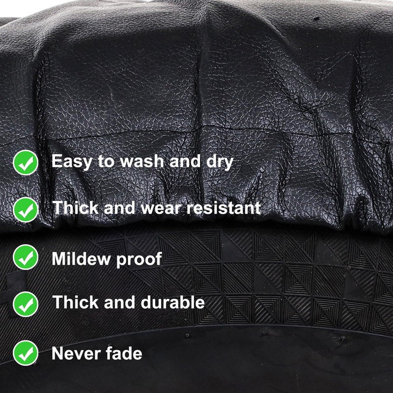 MOONET PVC Thickening Leather Tire Wheel Covers 4 Pack- Tough