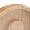 Letter Shaped Piggy Bank Wooden Transparent Panel Portable O Shaped