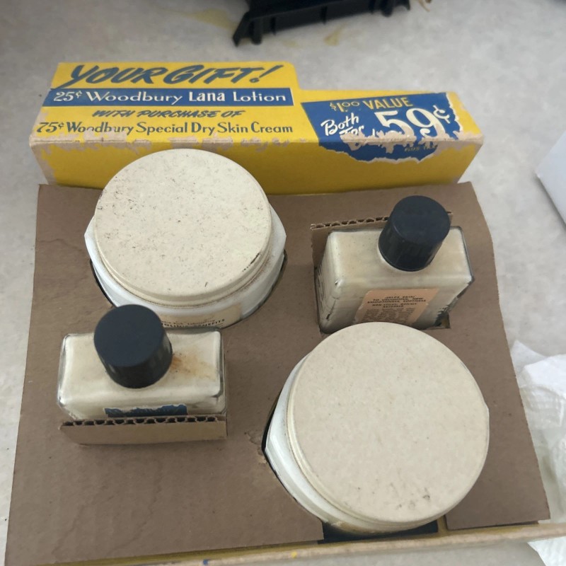 woodbury Vintage Woodbury Lana Lotion 1930s Gift Set Greek Key