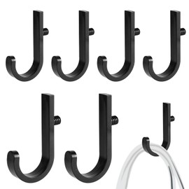 6pcs Tool Hooks Compatible with Suncast/Craftsman Shed, Premium Plastic Shed Garden Garage Storage Organization Accessories Shed Hooks for Hanging Shed Organization Supplies(Black)