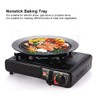 HEITIGN Korean BBQ Grill Plate, Non-Stick Round Iron Griddle, Portable,
