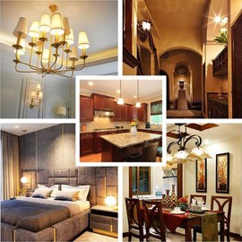 Bonping 2 Pack E11 LED Bulb Not-Dimmable Mini Candelabra Bulbs/for Ceiling Fan, Chandelier Lighting, Pendants, Table Lamps,S3108 Replacement Q75CL/MC -JD T4 E11 Mini Candelabra Base (Warm White)