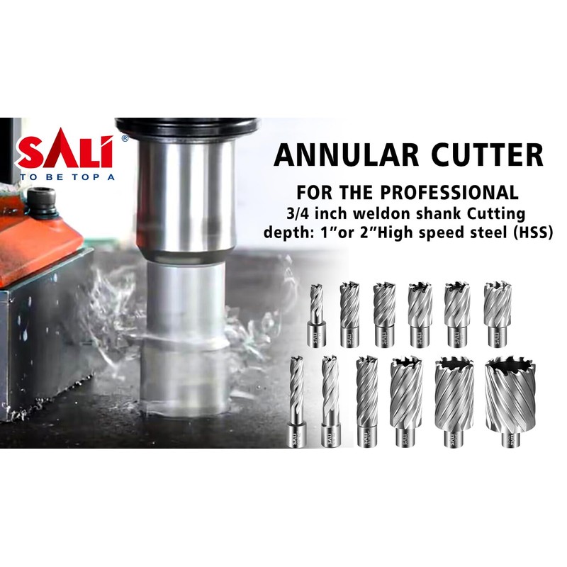 SALI 2 pcs Annular Cutter Diameter 1 Inch with Weldon