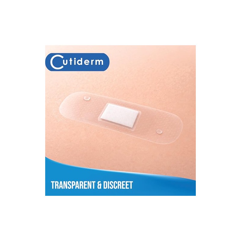 Cutiderm Transparent Assorted Size Plasters 7.2cm x 2.5cm & 5cm