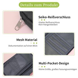 Diffaxy Passport Bag, Passport Organiser with Large Capacity, Portable Passport Holder for Family, Travel Document Bag for ID Card, Ticket, Pen (Black), black, Classic