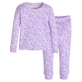 moimoln Flower Soft Cotton Modal Baby Toddler Girls Snug fit Pjs Daily Long Sleepwear Scarlett 3T