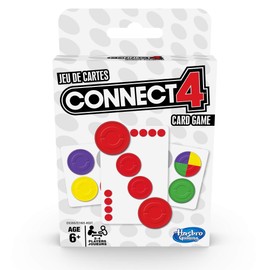 Connect 4 Card Game for Kids Ages 6 and Up, 2-4 Players 4-in-A-Row Game