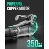 Litheli 20V Cordless Leaf Blower, 350 MPH and Variable Speeds