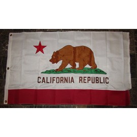 AES 3x5 Embroidered Sewn State of California 600D Nylon Flag 3'x5'