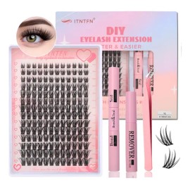 Kit De Extensiones De Pestañas Diy Naturales 8-18mm Itntfn