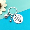 6Pcs Fitness Gym Charm Keyring Fitness Instructor Gift Appreciation Gifts