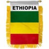 Country of Ethiopia (Plain) 4"x6" Mini Window Banner Flag