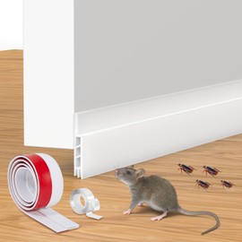 matafat White Door Draft Stopper Door Sweep for Bottom of Door 39 Inches Weather Stripping Door Seal Under Door Gap Filler to Block Noise Cold Air Insulation Door stoppers
