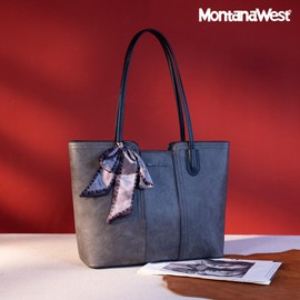 Montana West Tote Bag for Women Top Handle Satchel Purse Oversized Shoulder Handbag Hobo Bags MWC-323DGY