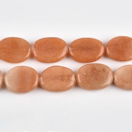18x23-25mm Natural Red Aventurine Jade Stone Oval Free Form Bead Semi Precious Beads for Jewelry Making 15.5 Inches 17Pcs