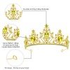 AHONEY Gold Crown Tiara for Women - Yellow Crystal Rhinestone