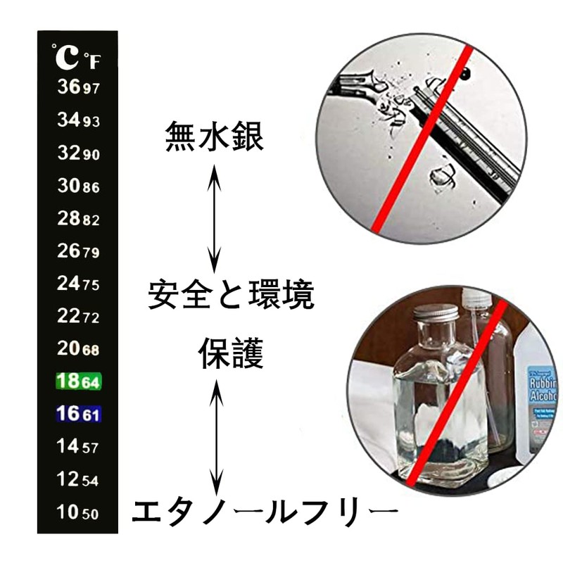 WanFengXue 5 Pcs Water Thermometer Aquarium Thermometer Sticker Water Thermometer