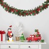 MAKHOT Christmas Garland, 6Ft Red Berries & Holly Leaves Garlands,