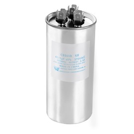 WSRXG CAP050400440RTP CAP050400440CT CAP050400440RTS Dual Run Capacitor 40/5 uF MFD 370/440 VAC Round Universal Replacement for AmRad HVAC AC Units (CAP050400440CT)