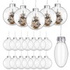 KIMOBER 24PCS Plastic Discs Ornaments,3.15 Inch Clear Flat Sphere Fillable