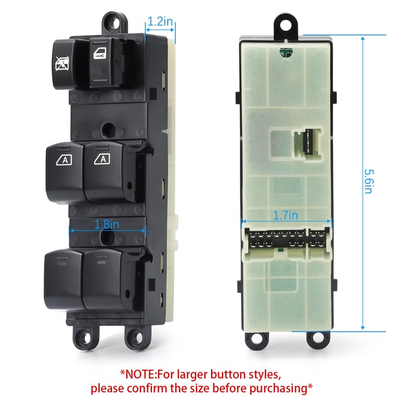 WUANGKI Power Window Switch | Front Left Driver Side |