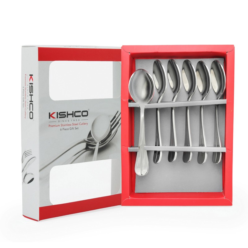 Kishco Fiesta Stainless Steel Tea Spoon Set - Pack of