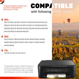 COCCINK Remanufactured Printer Cartridges Replacement PG-540 XL CL-541 XL for Canon 540XL 541XL for Pixma TS5150 TS5151 MG3650s MG3650 MG3600 MG4250 MX475 MX535 MG3250 MG3550 Printer ( 1 Black, 1 1